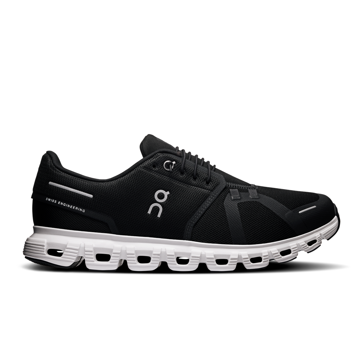 On Cloud 6 Men's Running Shoes Black White - view 1