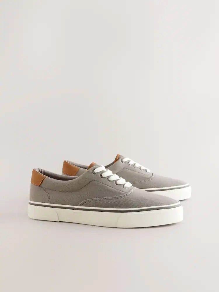 NEXT Canvas CVO Trainers Grey