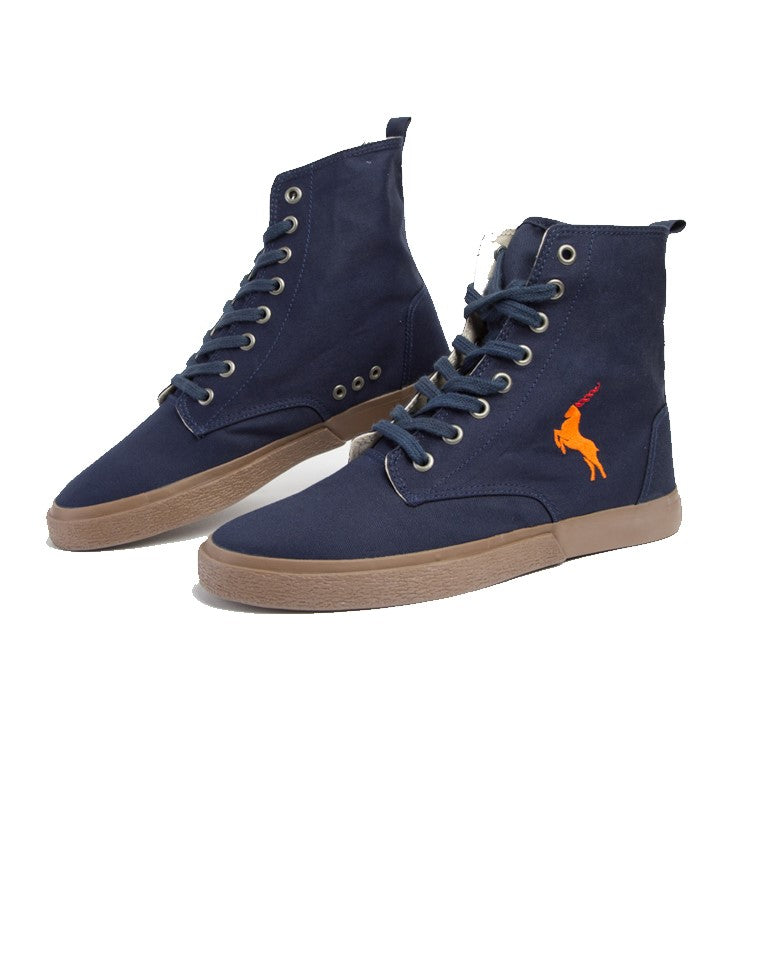 High Cut Performance Sneaker - Navy - Jango Mall