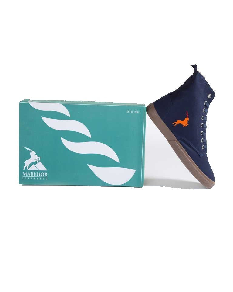 High Cut Performance Sneaker - Navy - Jango Mall