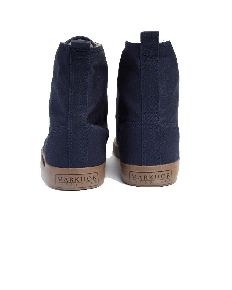 High Cut Performance Sneaker - Navy - Jango Mall