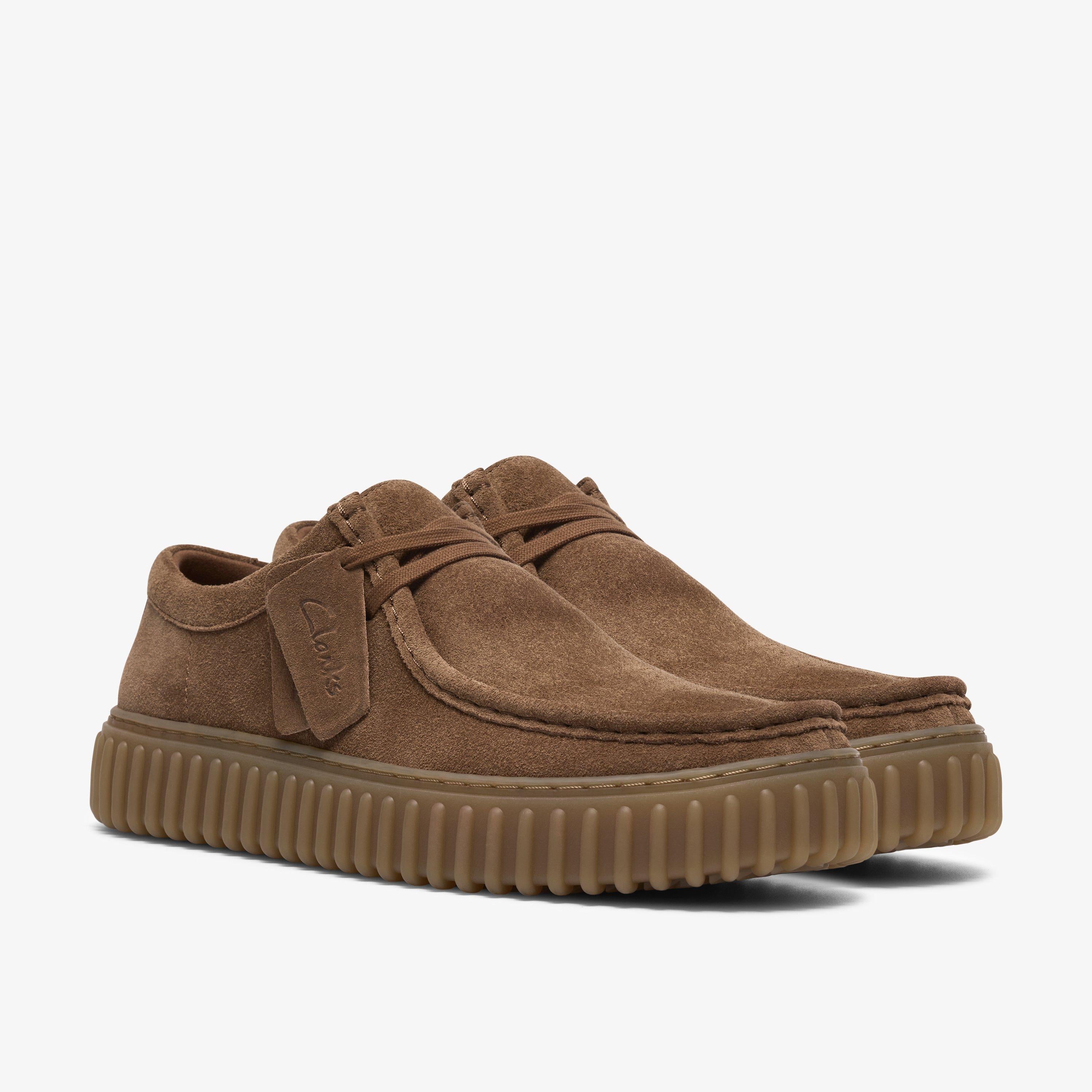 Clarks Torhill Lo Cola Suede Lace Up Casual Shoes