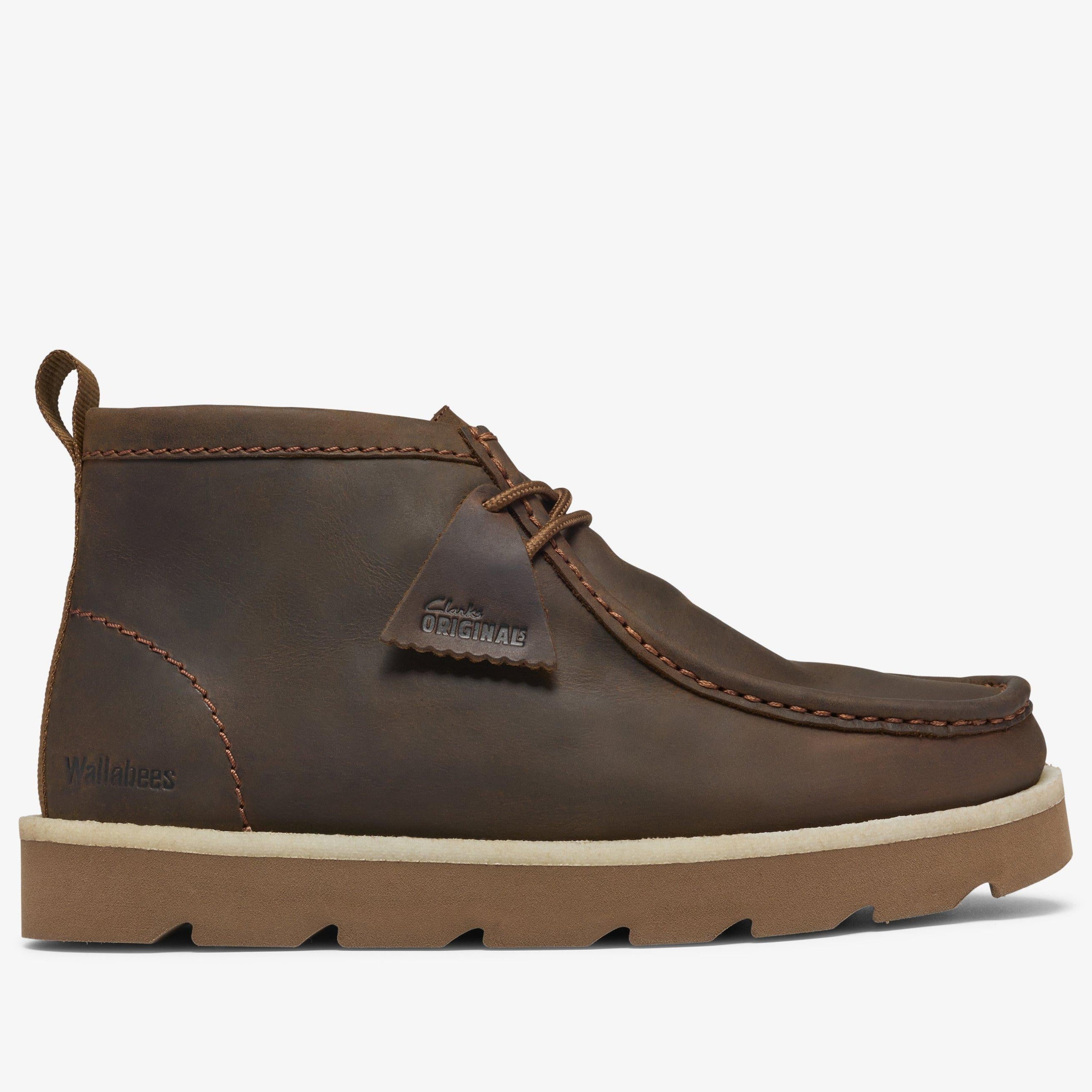 Clarks Originals Meare Walla Lace Waxy Leather Ankle Boots