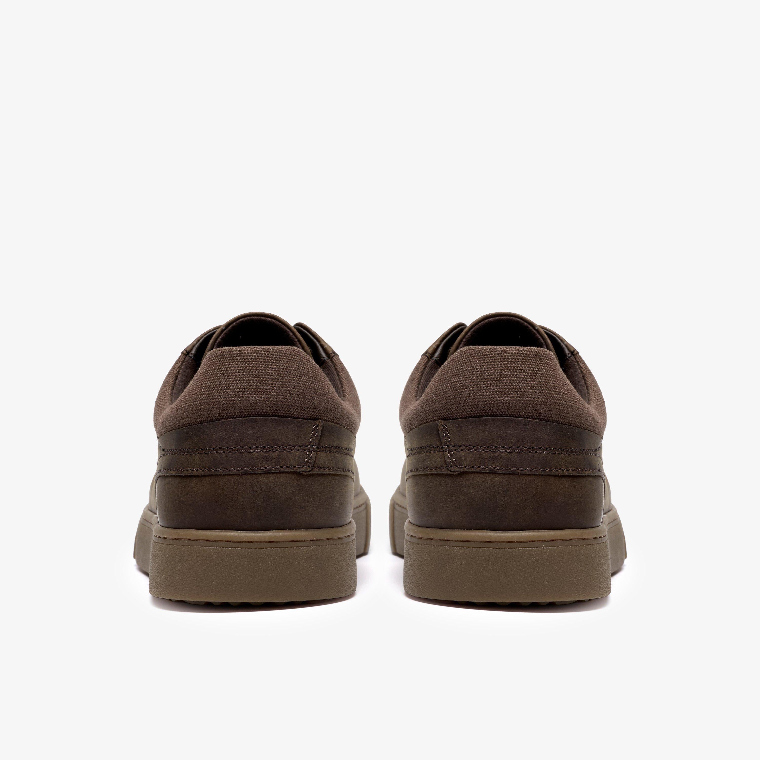 Clarks Lydford Lo Khaki Leather Lace Up Casual Shoes