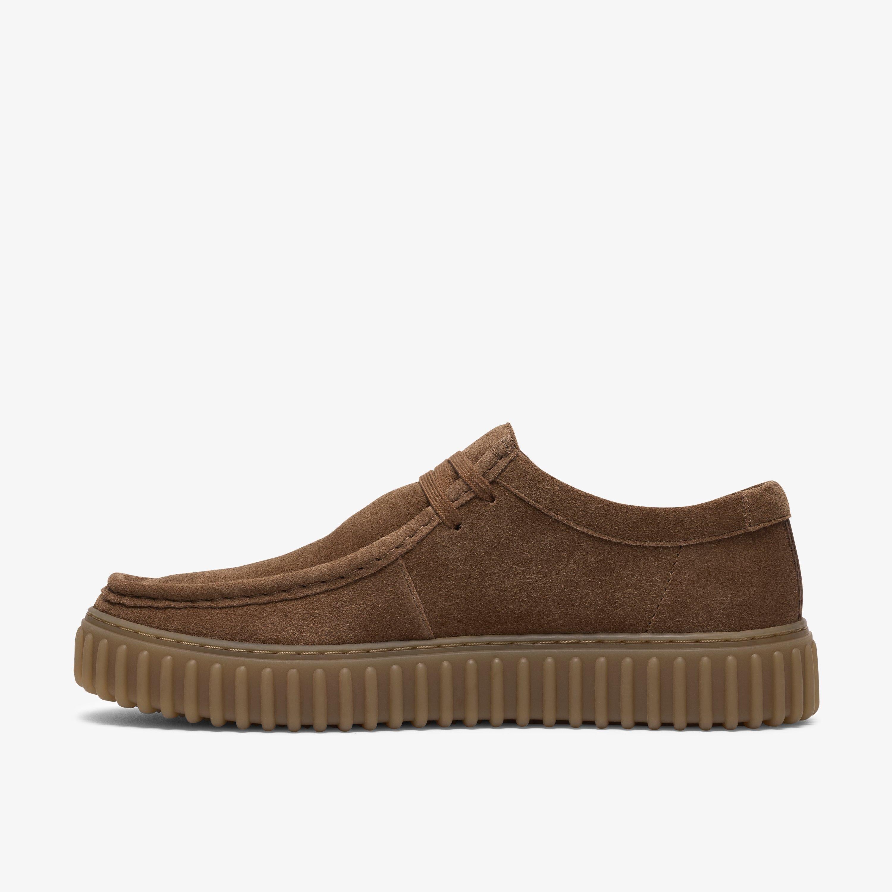 Clarks Torhill Lo Cola Suede Lace Up Casual Shoes