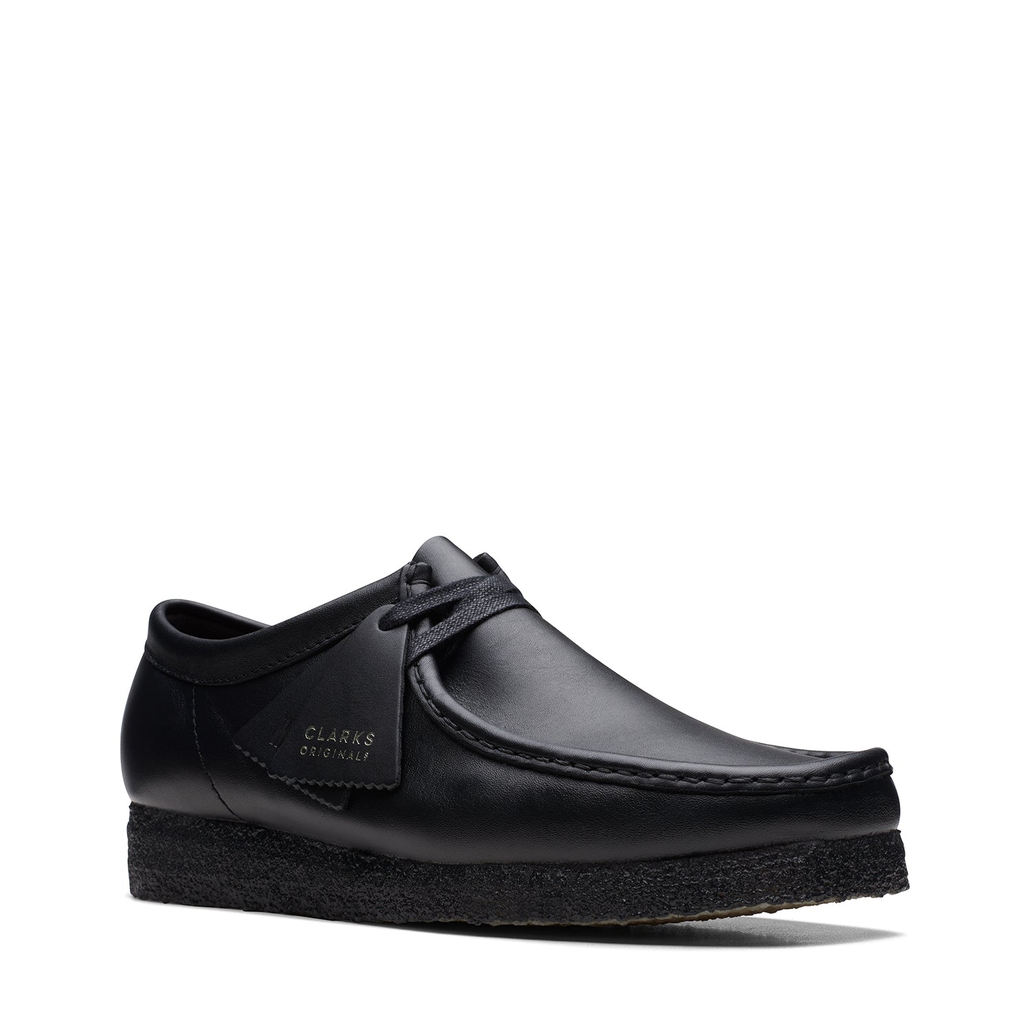 Clarks Wallabee Black Leather Men's Shoe Standard Width