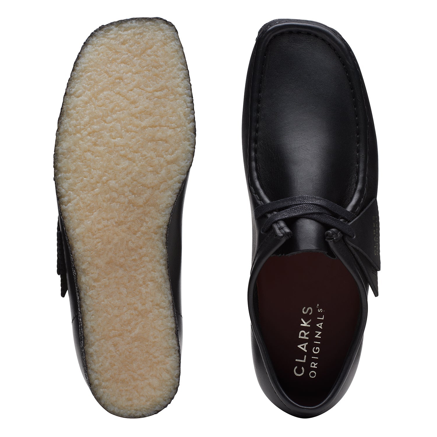 Clarks Wallabee Black Leather Men's Shoe Standard Width