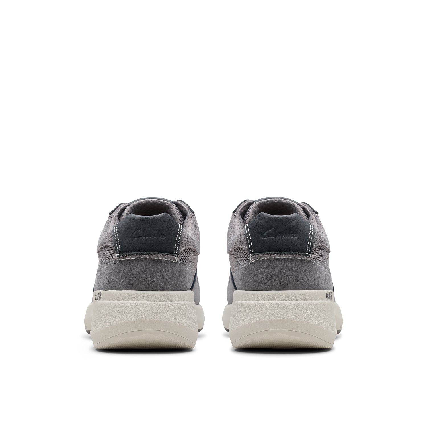 Clarks Lehman Race Suede Trainers Dark Grey
