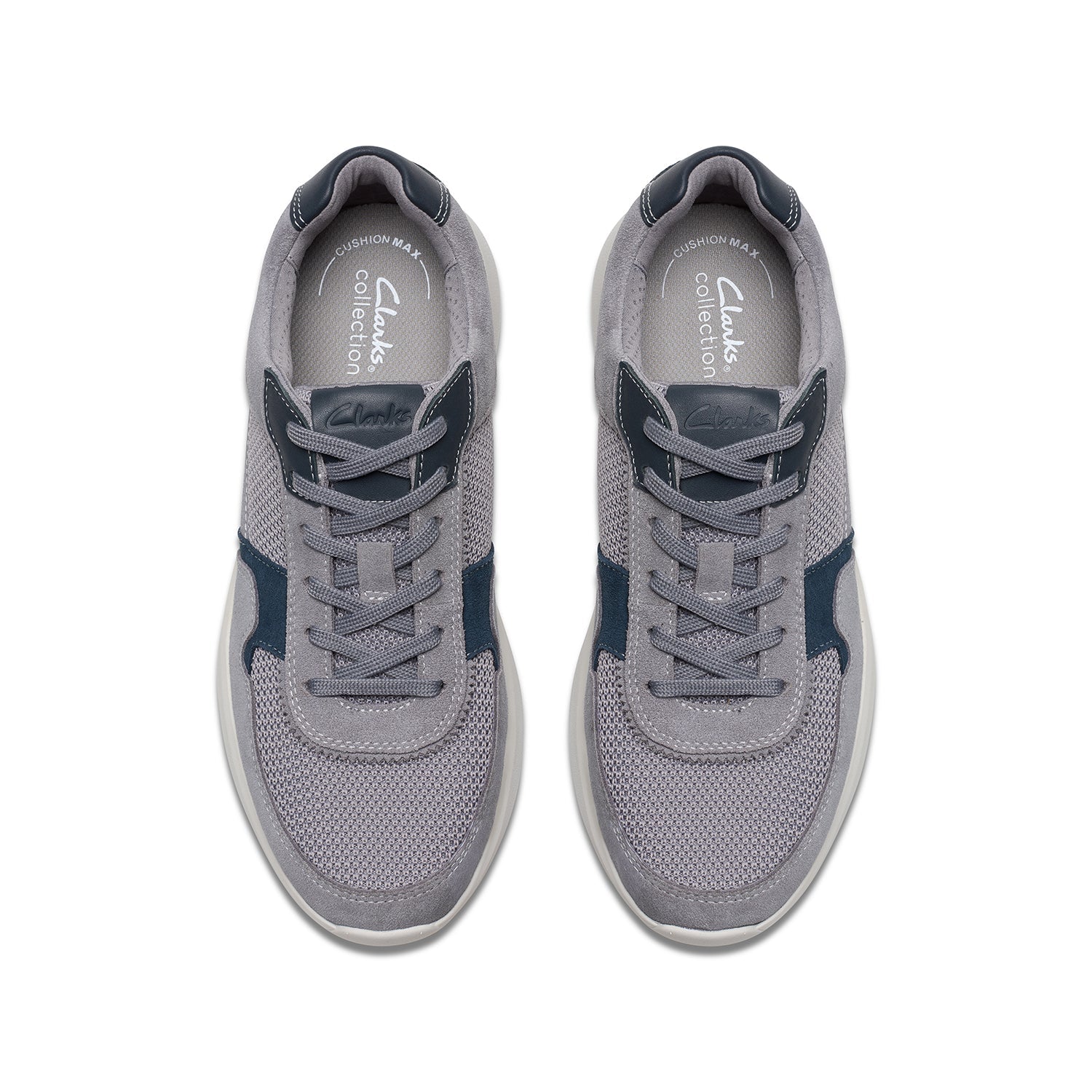 Clarks Lehman Race Suede Trainers Dark Grey