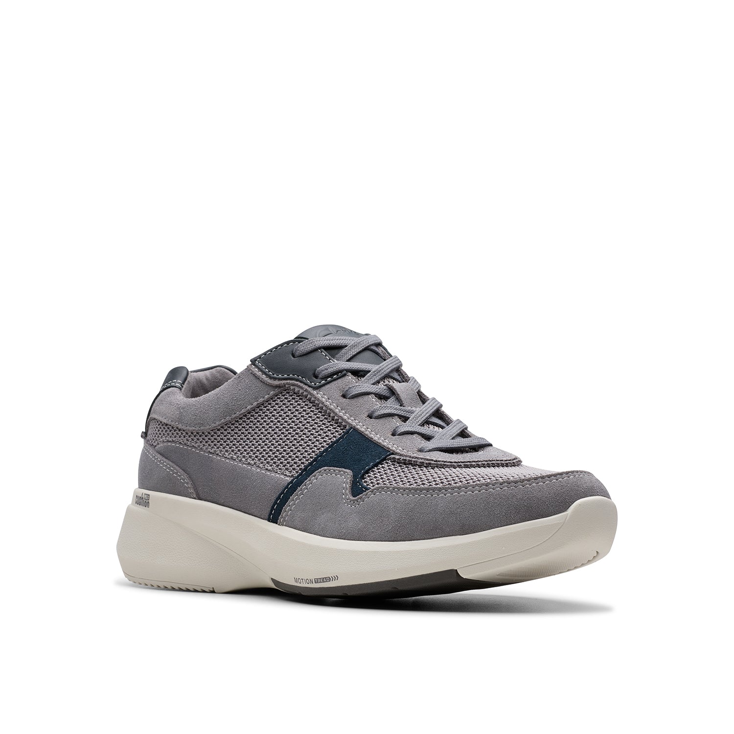 Clarks Lehman Race Suede Trainers Dark Grey