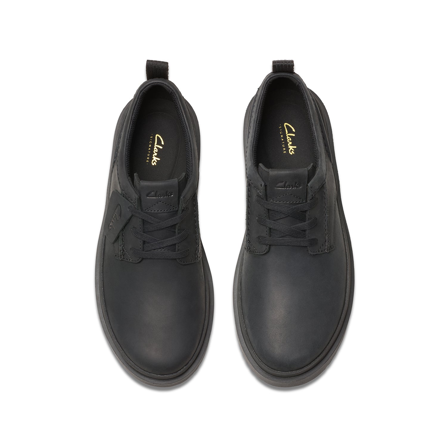 Clarks Polden Lace Black Leather Men's Casual Shoes