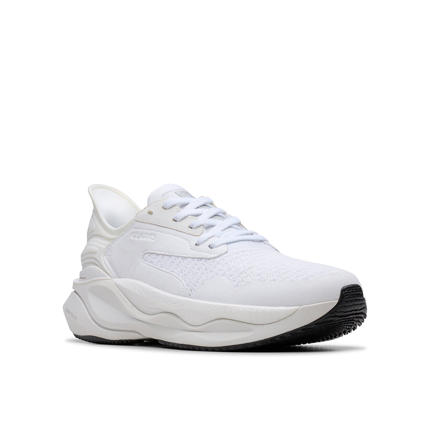 Clarks Pace Men's Comfortable Tech‑Boosted Trainers White Style
