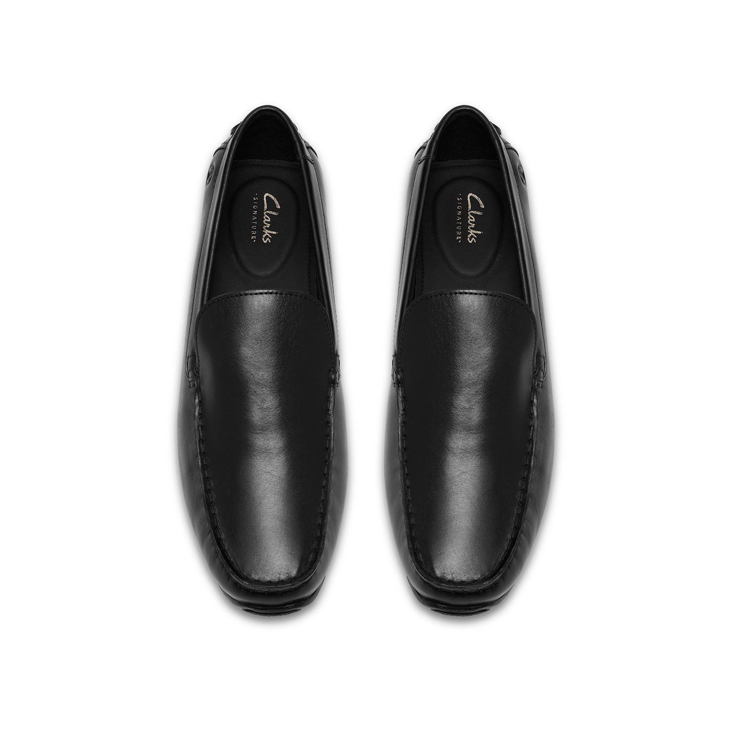 Clarks Corsley Plain Black Leather Men's Shoes