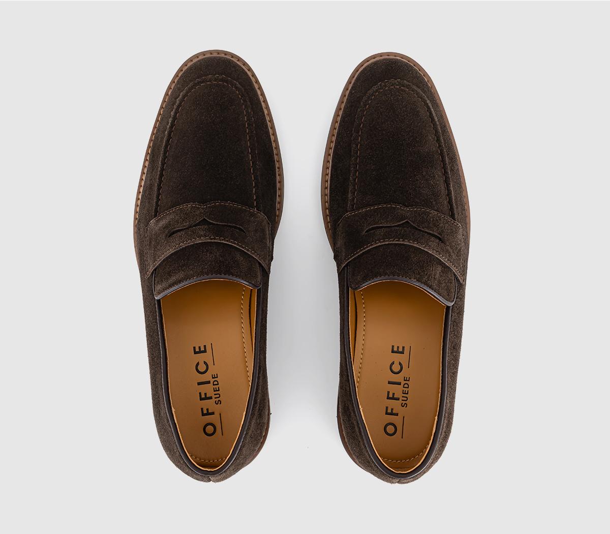 OFFICE Chance Men's Saddle Loafers Brown Suede