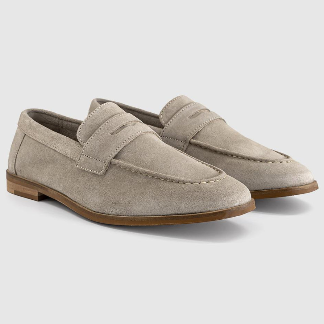 OFFICE Cheshire Men's Penny Loafers Beige Suede