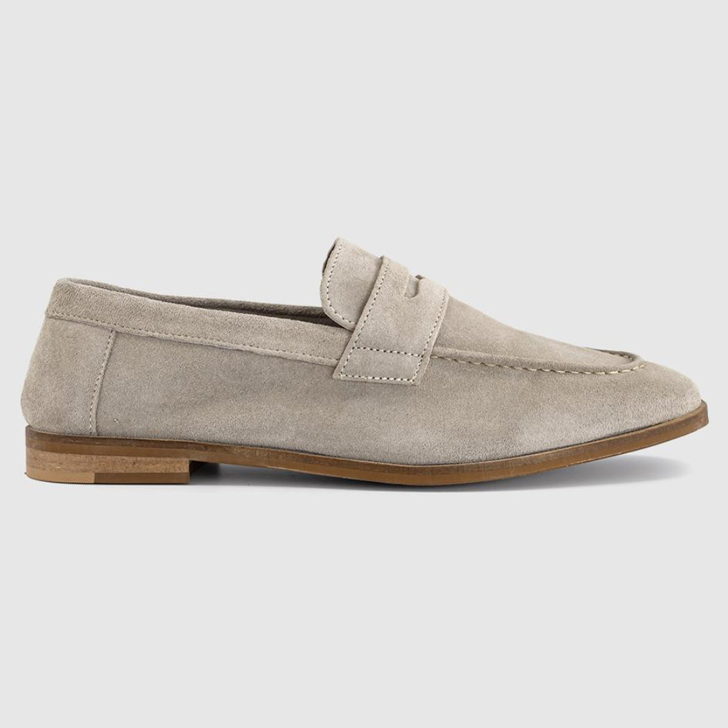 OFFICE Cheshire Men's Penny Loafers Beige Suede