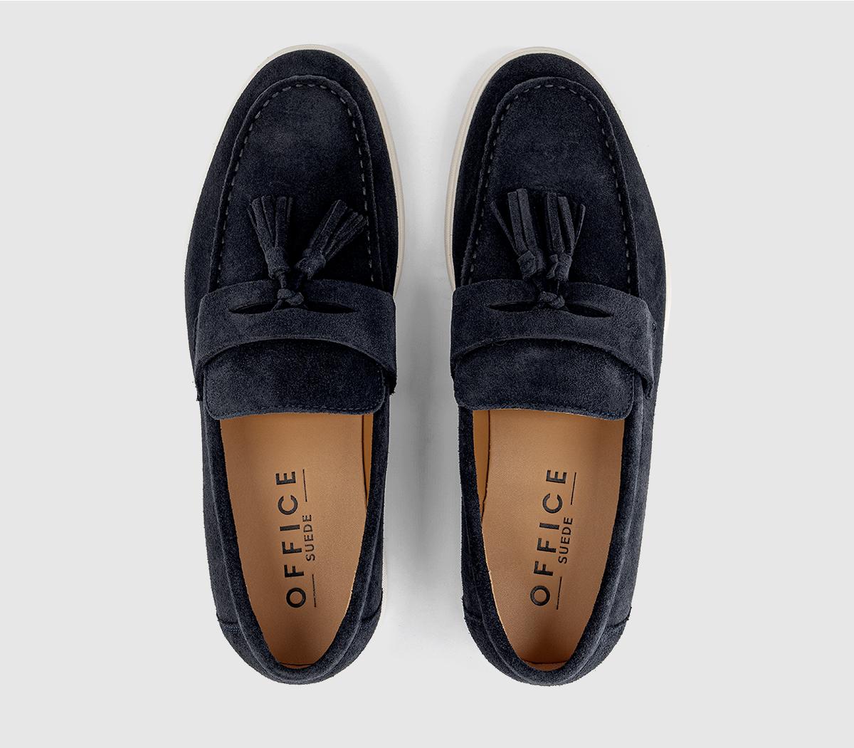 OFFICE Cairo Men's Tassel Loafers Navy Suede