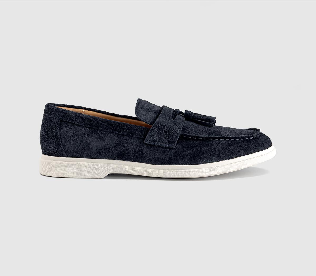 OFFICE Cairo Men's Tassel Loafers Navy Suede