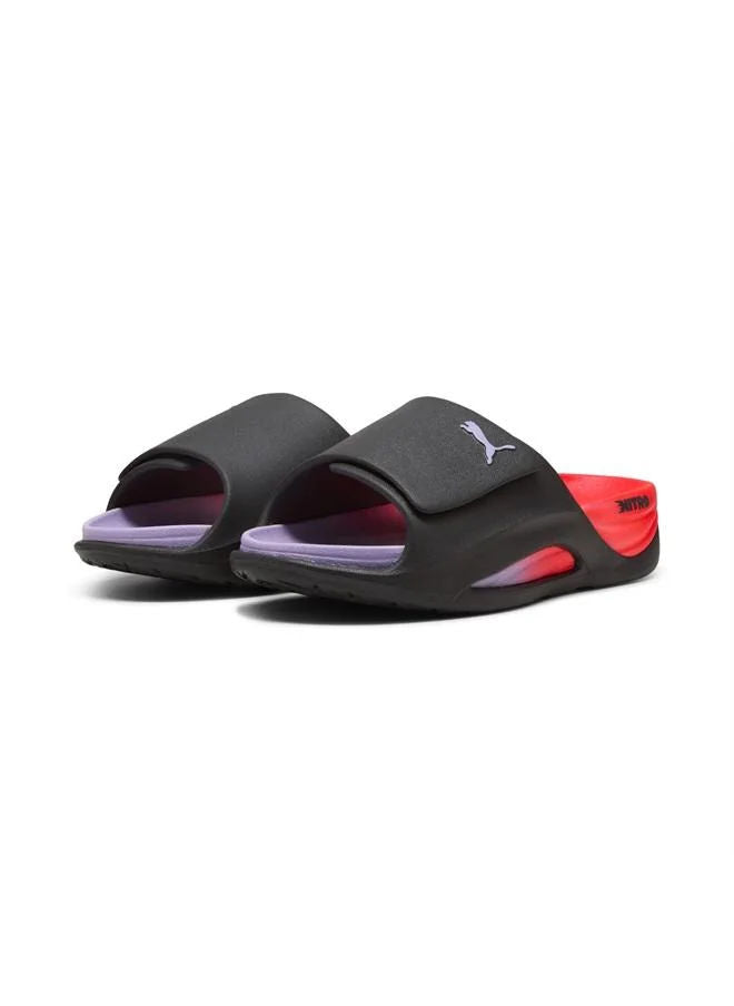 Puma Unisex Casual NITROcat Slide Sandals Moody Gray Light Lavender Ultra Red