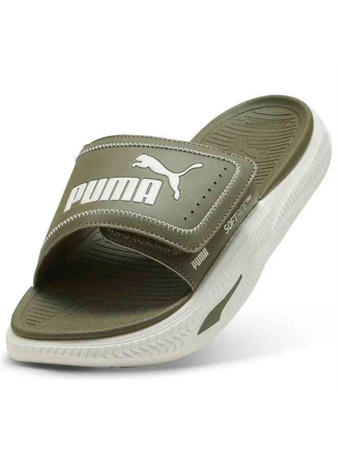 Puma Unisex Casual SoftridePro 24 V Slides Loden Green Warm White