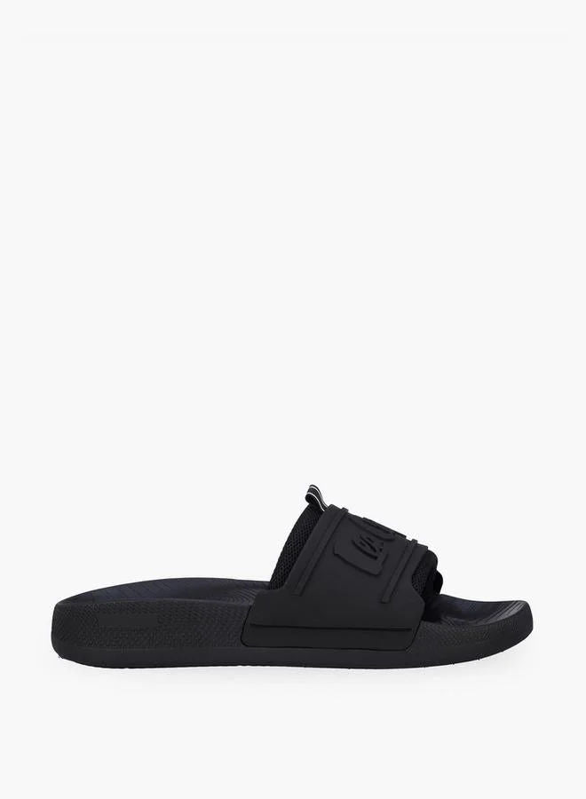 Lee Cooper Men Embossed Slides Black