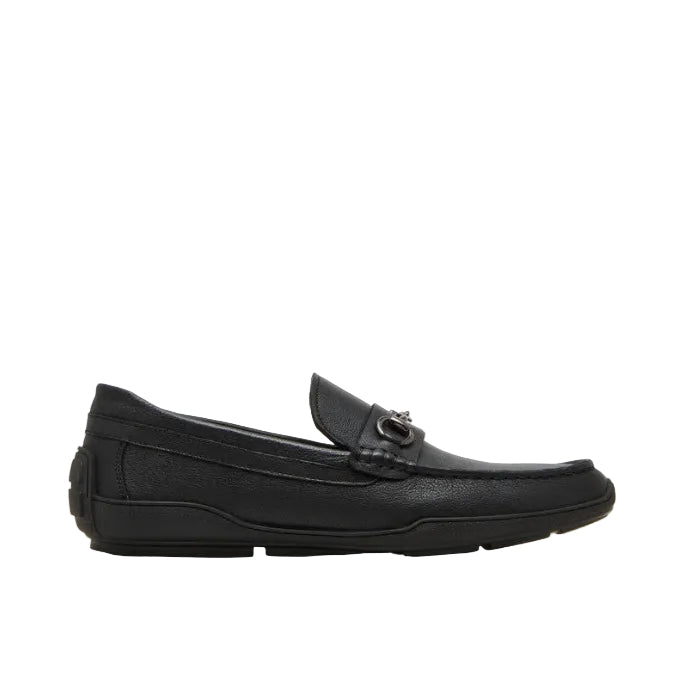 STEVE MADDEN Metal Accent Loafers for Men Black