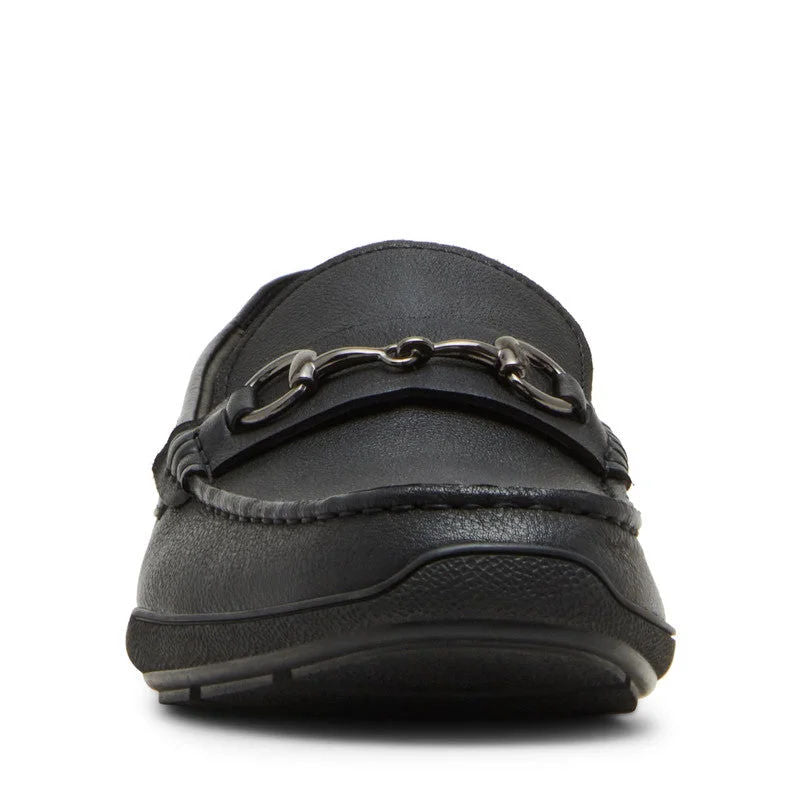 STEVE MADDEN Metal Accent Loafers for Men Black
