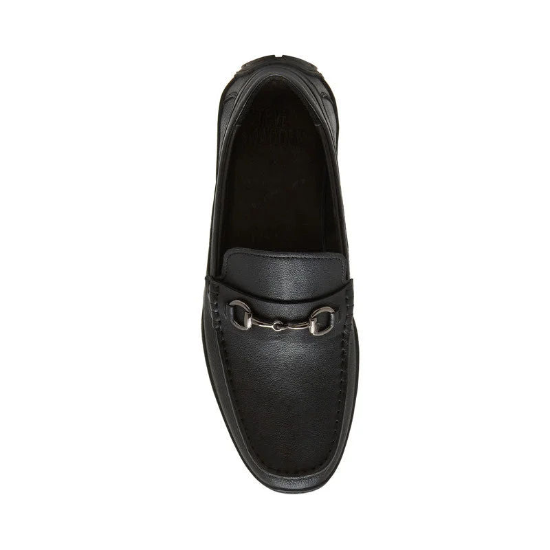 STEVE MADDEN Metal Accent Loafers for Men Black
