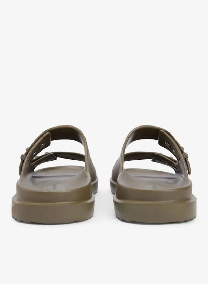 Tommy Hilfiger Willow Green Lightweight Pin Buckle Serrated Pool Slides for Men