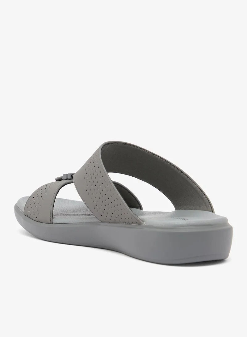 Robert Wood Men Arabic Fashion Slippers Grey C 839