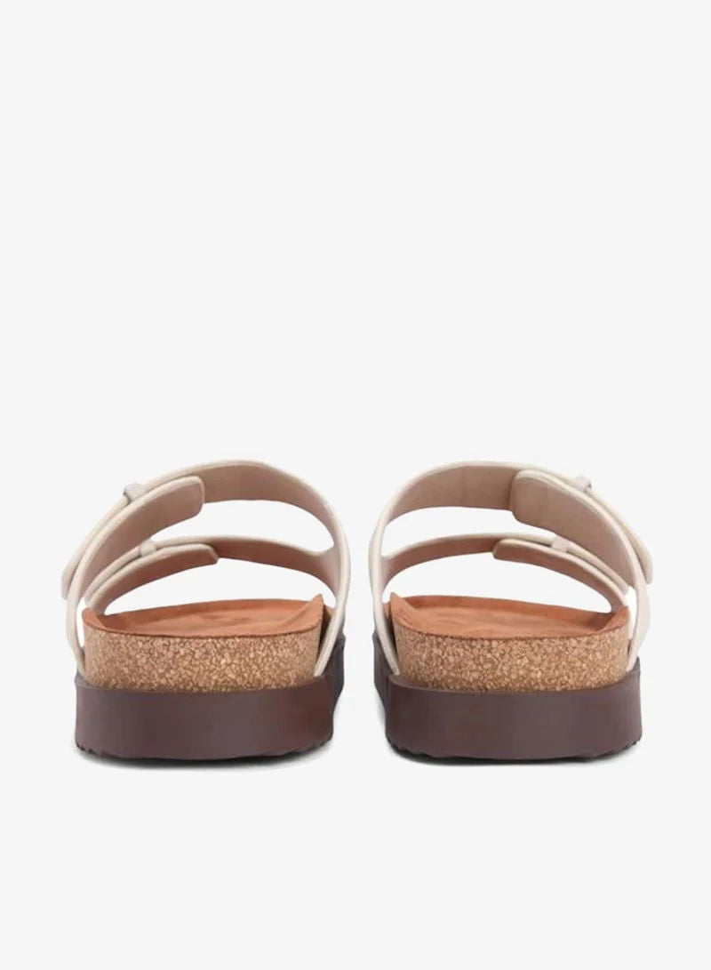 Tommy Hilfiger Suede Buckle Cork Footbed Sandals