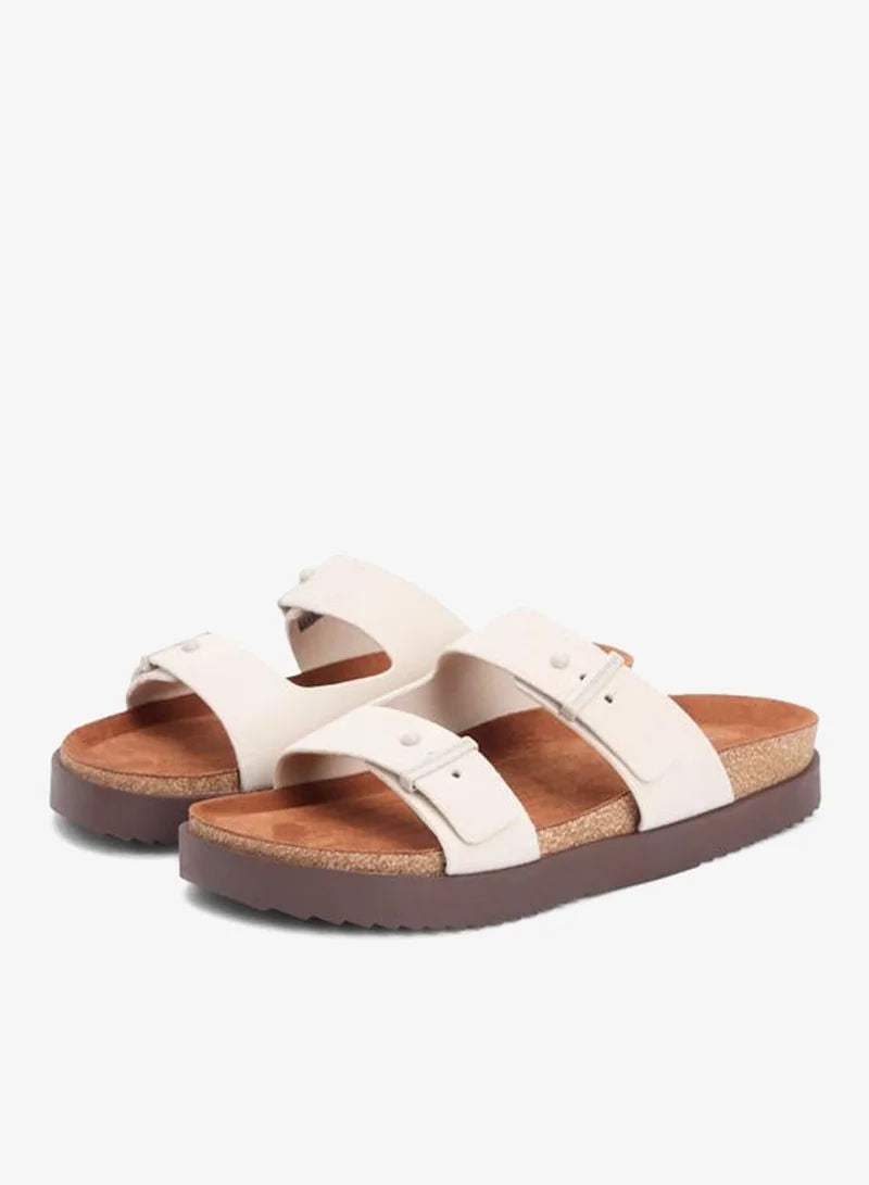 Tommy Hilfiger Suede Buckle Cork Footbed Sandals