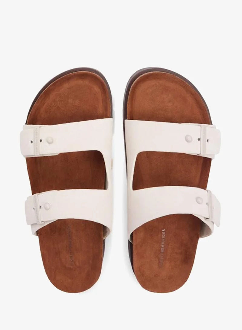 Tommy Hilfiger Suede Buckle Cork Footbed Sandals