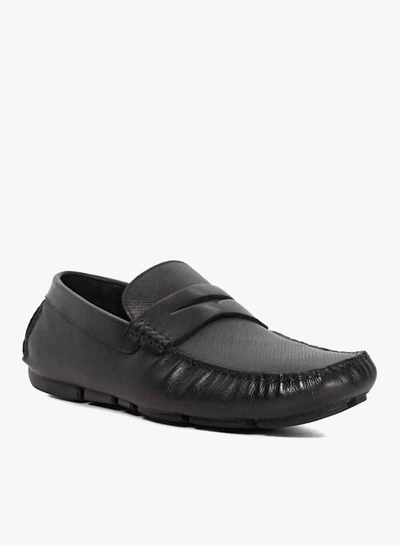 Dune London Men Formal Slip-On BRAVERRY Textured Loafers