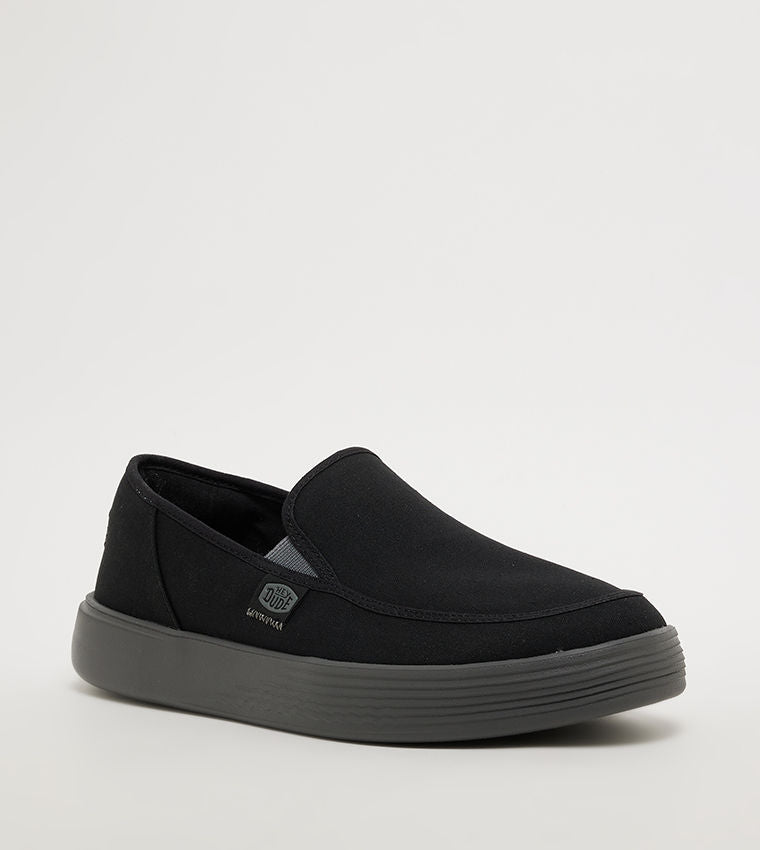 HEY DUDE SUNAPEE Canvas Slip-On Shoes Black