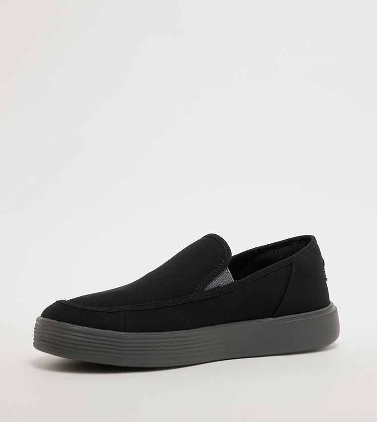 HEY DUDE SUNAPEE Canvas Slip-On Shoes Black