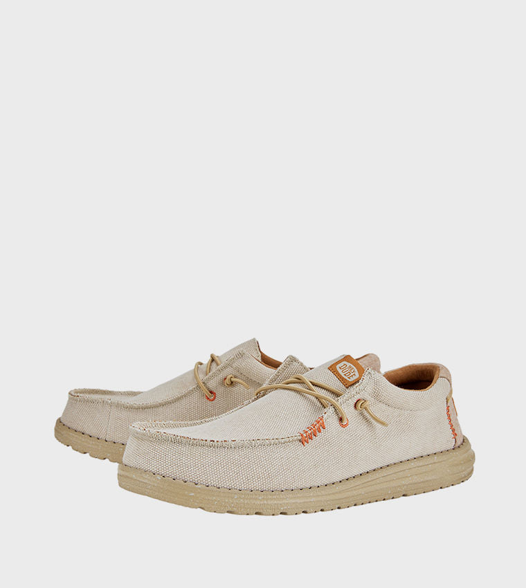 HEY DUDE WALLY Coastline Jute Slip-On Shoes Beige