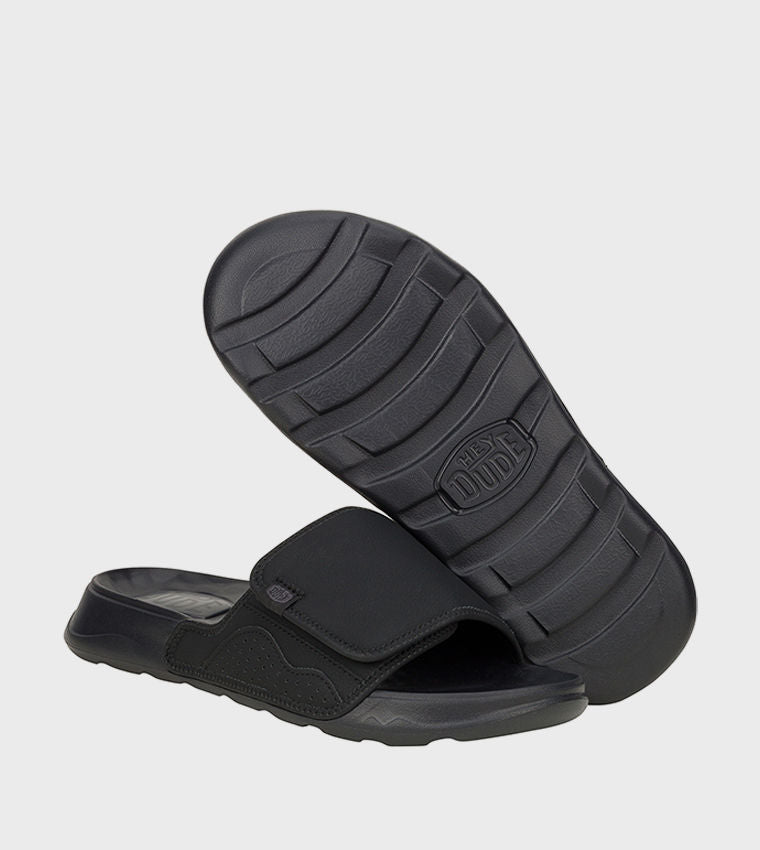 HEY DUDE SOUTH SHORE Classic Slides Soft Footbed Black