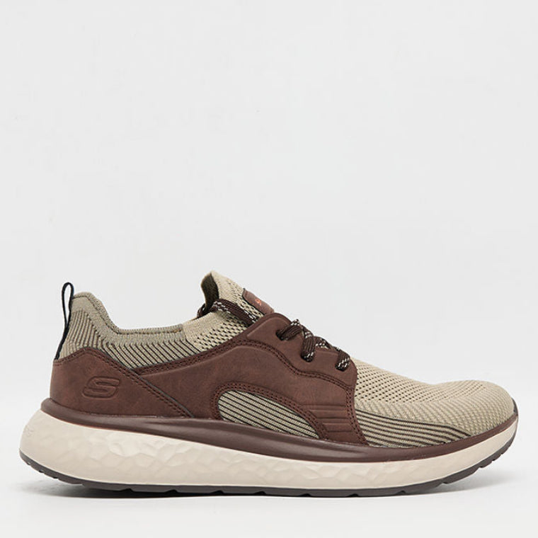 Skechers Men Casual LANCER Color Block Runner Sneakers Brown 210986-TPBR_TAUPE-BROWN