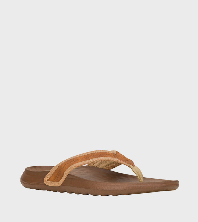 Hey Dude Myers Classic Flip-Flops Faux Leather Orange