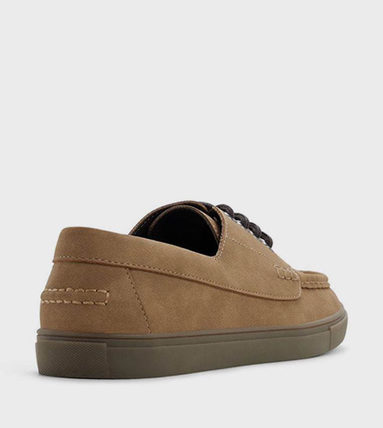 Call It Spring BALBOA Solid Lace-Up Shoes Taupe Low Top