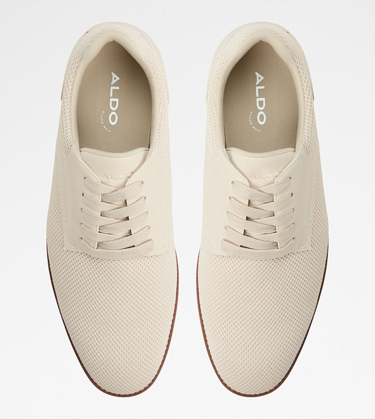 Aldo CCORBY Textured Round Toe Lace Up Shoes Beige