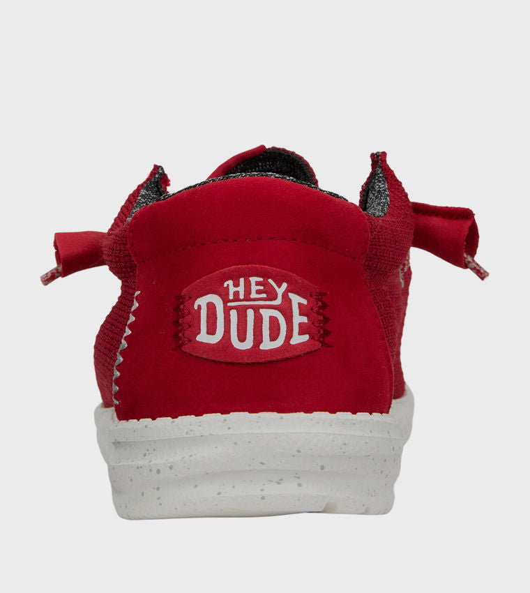 HEY DUDE Men Casual WALLY Sport Mesh Slip-On Shoes Red