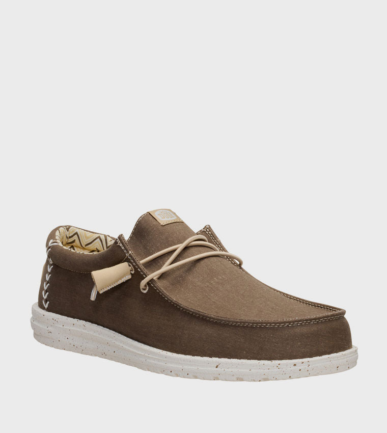 HEY DUDE Men Casual WALLY Stretch Canvas Slip-On Shoes