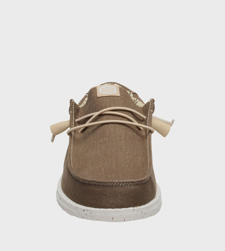 HEY DUDE Men Casual WALLY Stretch Canvas Slip-On Shoes