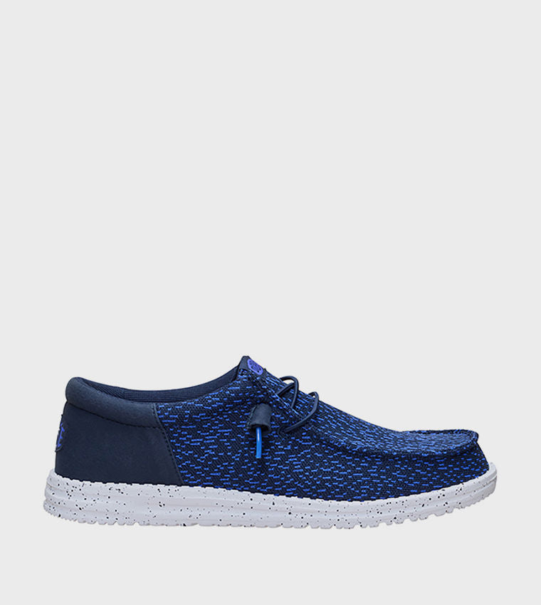 HEY DUDE Men Casual WALLY Funk Stretch Speckle Slip-On Shoes
