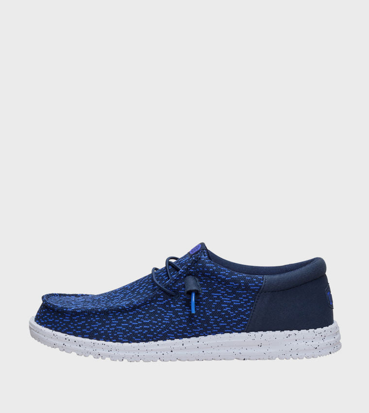 HEY DUDE Men Casual WALLY Funk Stretch Speckle Slip-On Shoes