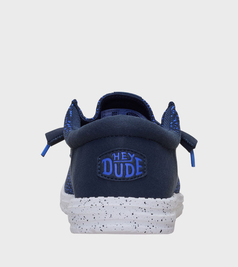 HEY DUDE Men Casual WALLY Funk Stretch Speckle Slip-On Shoes