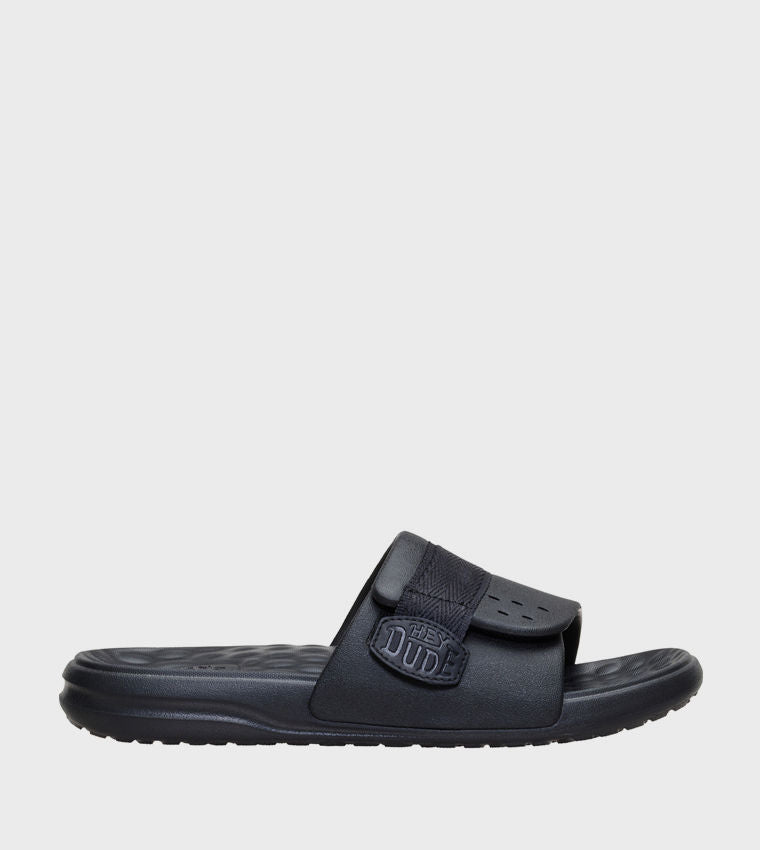 HEY DUDE Men Casual WAVE ALT Open Toe Slides Black 45261_097