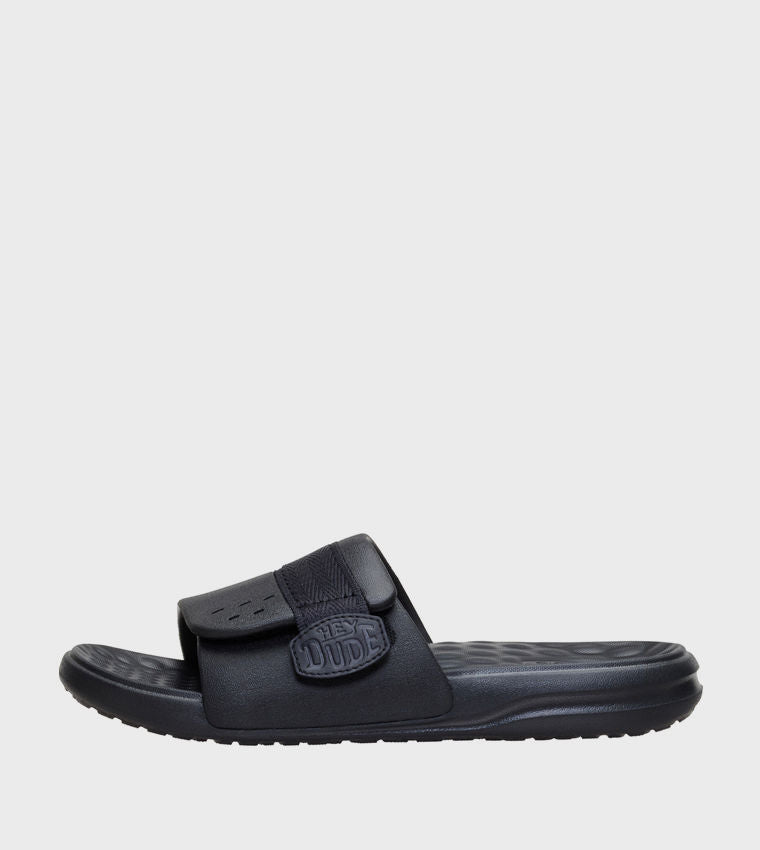 HEY DUDE Men Casual WAVE ALT Open Toe Slides Black 45261_097